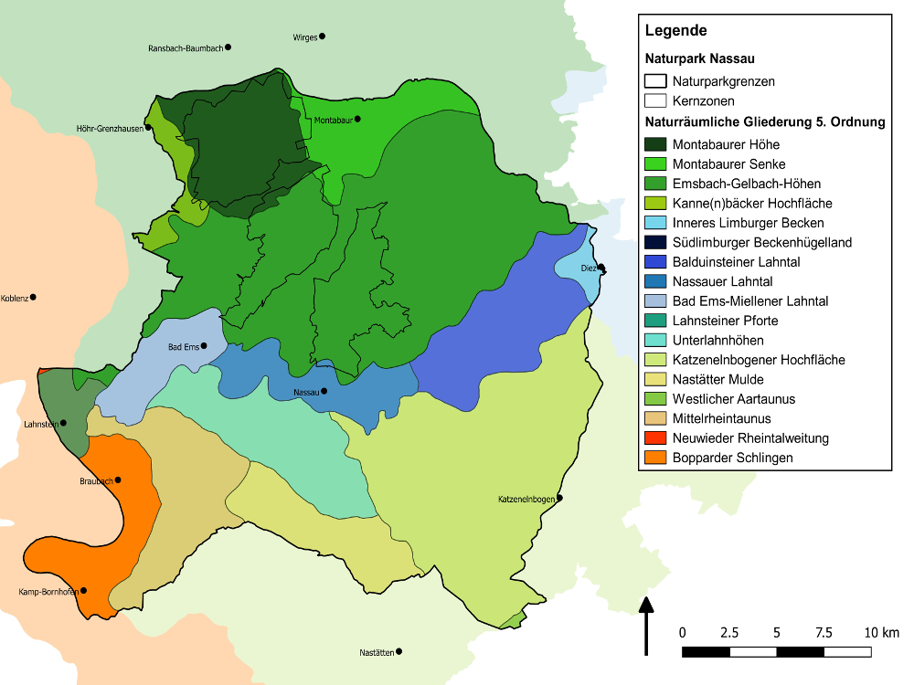 Naturräumliche Gliederung - Naturpark Nassau Naturräumliche Gliederung - Naturpark Nassau